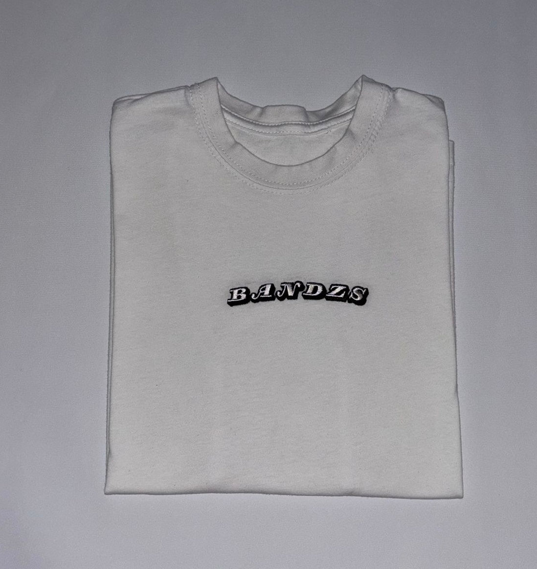 Plain white bandzs tee