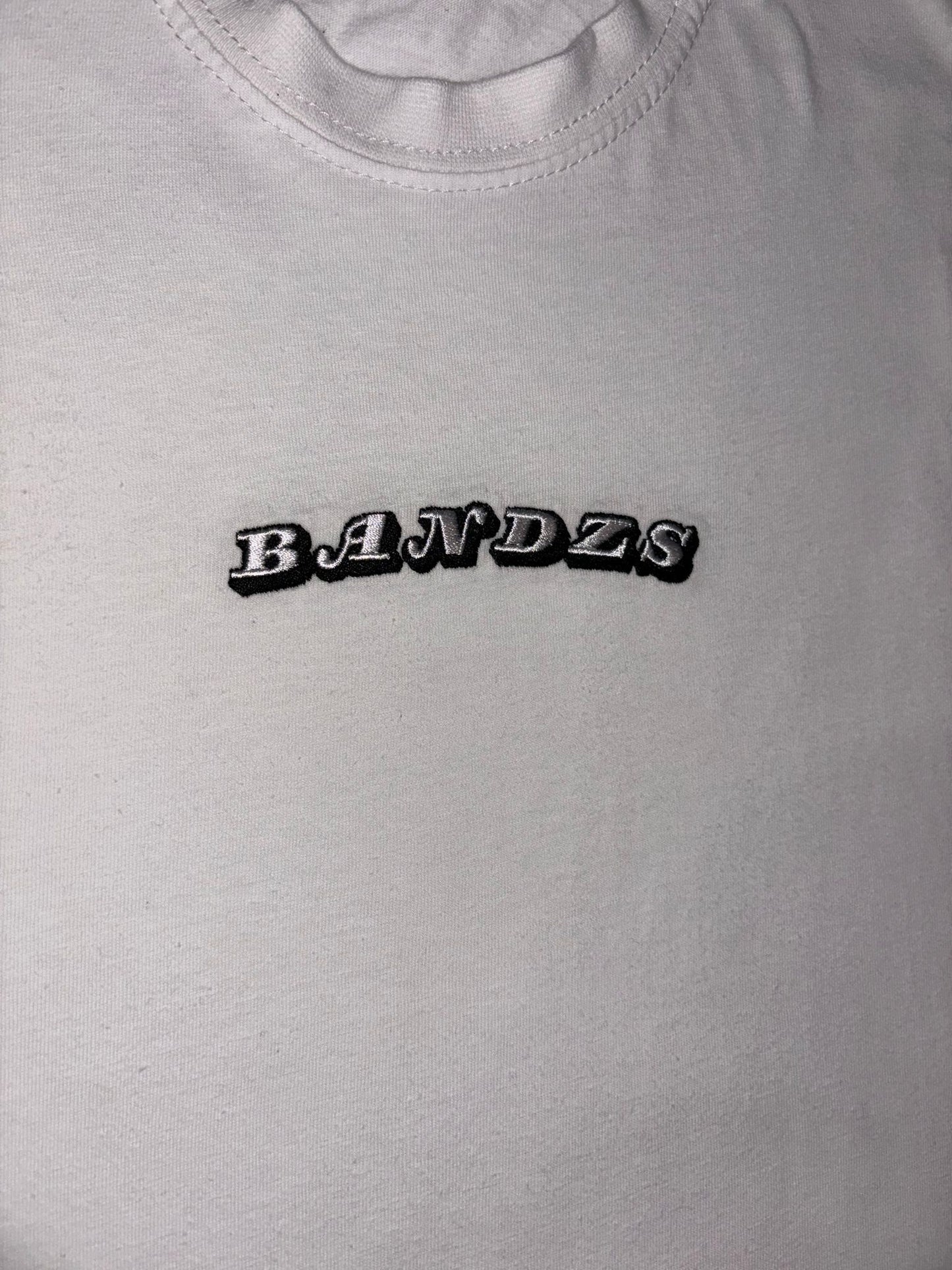 Plain white bandzs tee